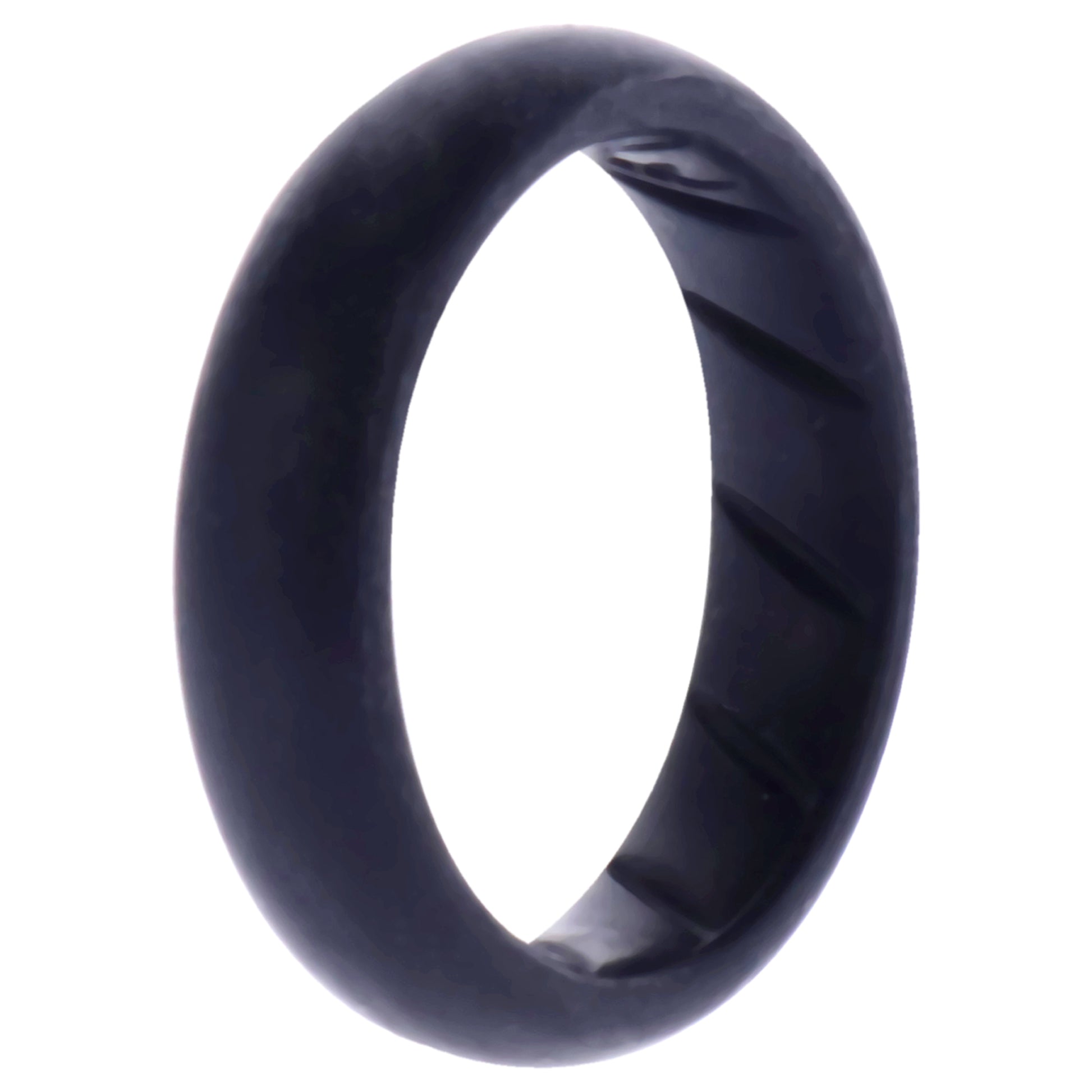 ROQ Silicone Wedding Ring - Dome Solid BR Comfort Fit - Basic-Black