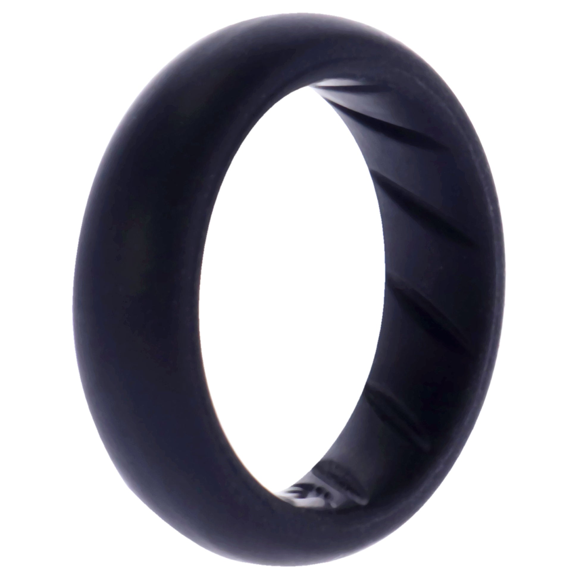 ROQ Silicone Wedding Ring - Dome Solid BR Comfort Fit - Basic-Black