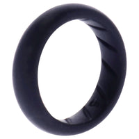 ROQ Silicone Wedding Ring - Dome Solid BR Comfort Fit - Basic-Black