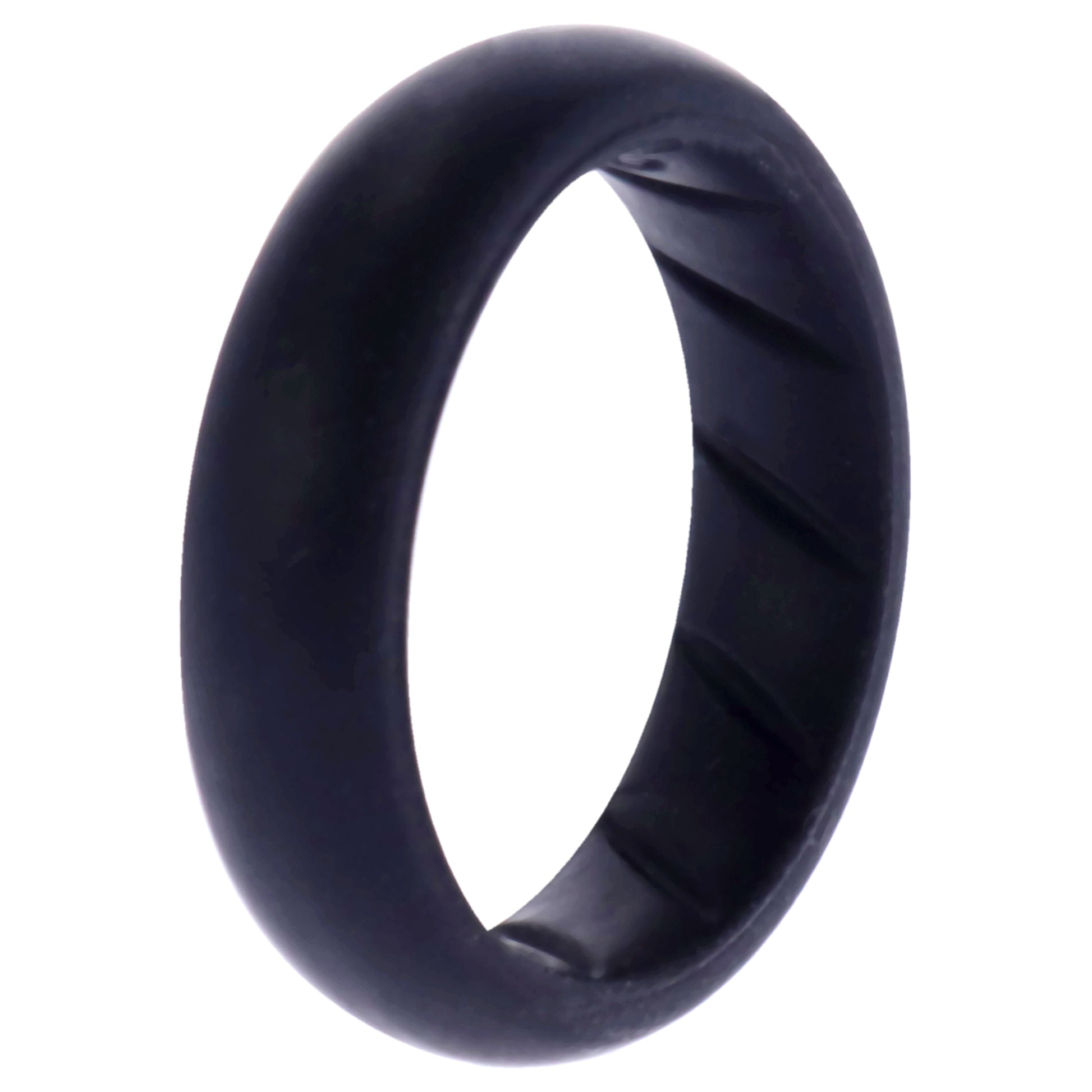 ROQ Silicone Wedding Ring - Dome Solid BR Comfort Fit - Basic-Black
