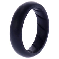 ROQ Silicone Wedding Ring - Dome Solid BR Comfort Fit - Basic-Black