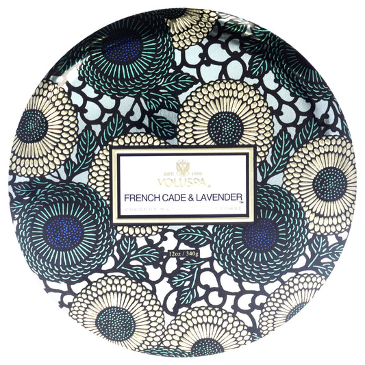 3 Wick Tin Candle - French Cade and Lavender by Voluspa for Unisex - 12 oz Candle