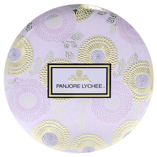 3 Wick Tin Candle - Panjore Lychee by Voluspa for Unisex - 12 oz Candle