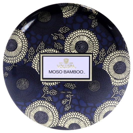 3 Wick Tin Candle - Moso Bamboo by Voluspa for Unisex - 12 oz Candle