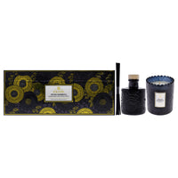 Japonica Collection - Scalloped-Edge Candle and Diffuser - Moso Bamboo Set