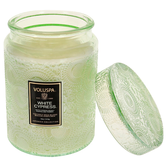 White Cypress - Large by Voluspa for Unisex - 18 oz Candle