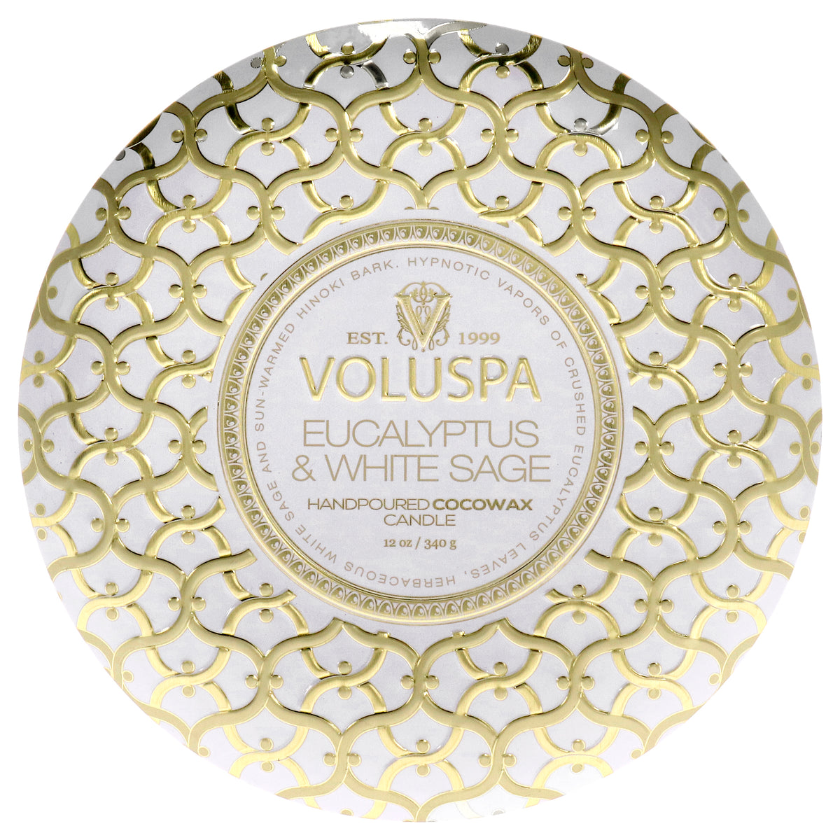 Maison Blanc Collection 3 Wick Tin Candle - Eucalyptus and White Sage