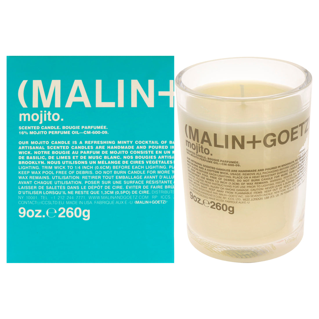 Scented Votive Candle - Mojito by Malin + Goetz for Unisex - 9 oz Candle