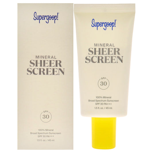 Mineral Matte Screen SPF 30 by Supergoop for Women - 1.5 oz Sunscreen