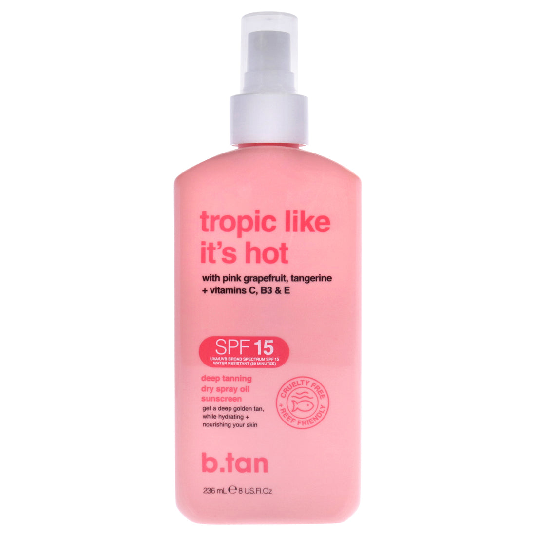 Tropic Like Its Hot SPF 15 by B.Tan for Unisex - 8 oz Sunscreen