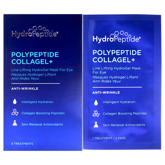 Polypeptide Collagel Plus Line Lifting Hydrogel Mask For Eye by Hydropeptide for Unisex - 8 Pc Treatment