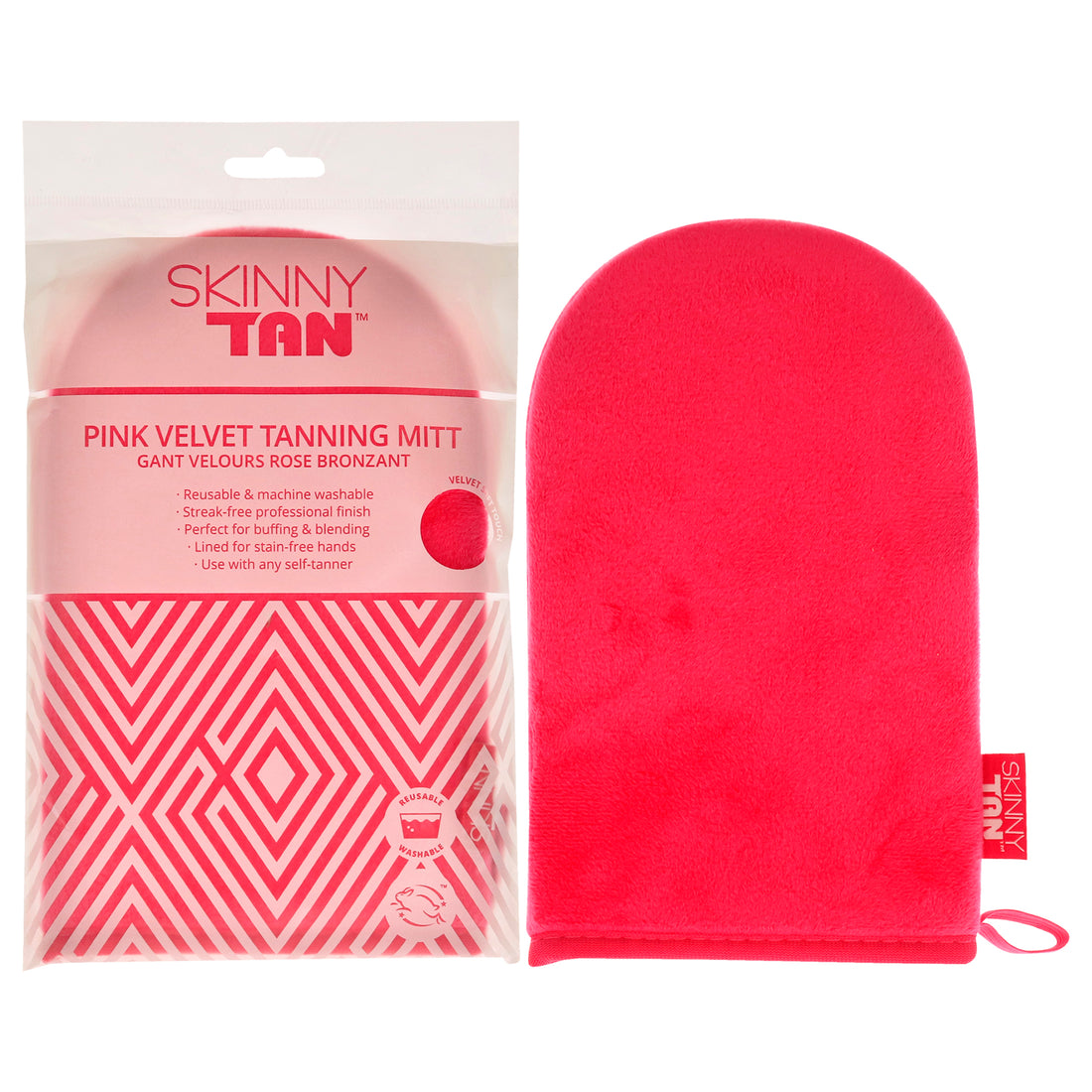 Pink Velvet Tanning Mitt by Skinny Tan for Women - 1 Pc Applicator