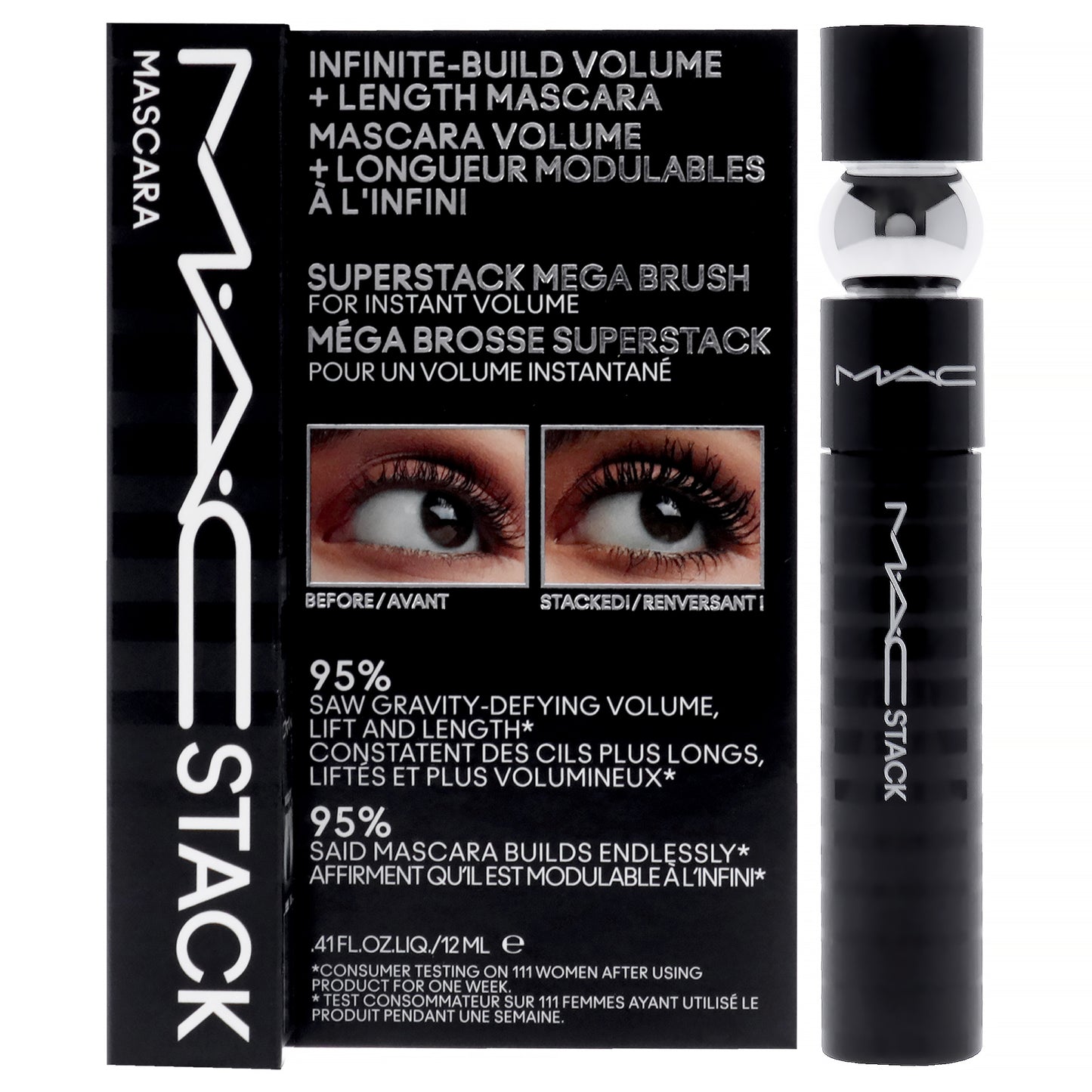MAC Stack Superstack Mega Brush Mascara - Black