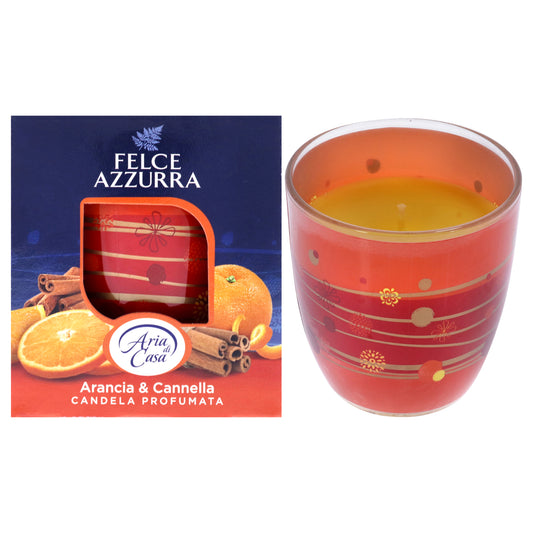 Scented Candle - Orange and Cinnamon by Felce Azzurra for Unisex - 4.2 oz Candle