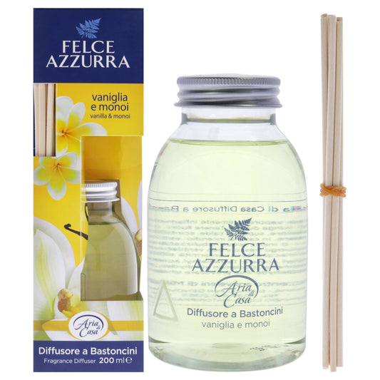 Vanilla and Monoi Fragrance Diffuser by Felce Azzurra for Unisex - 6.7 oz Diffuser