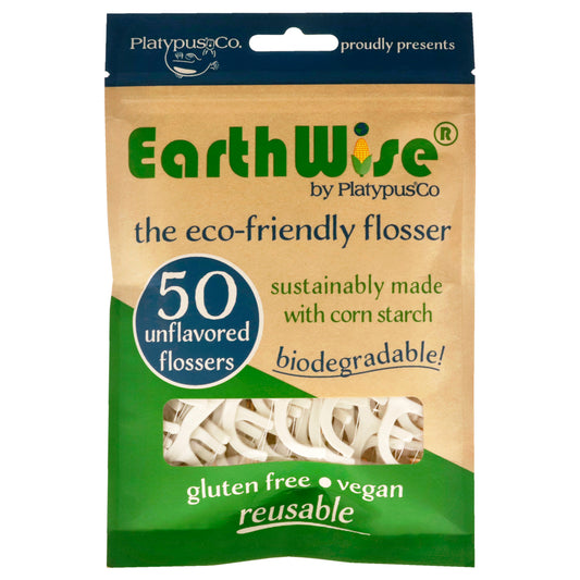 Earthwise Eco-Friendly Flosser by Platypus for Unisex - 50 Count Floss