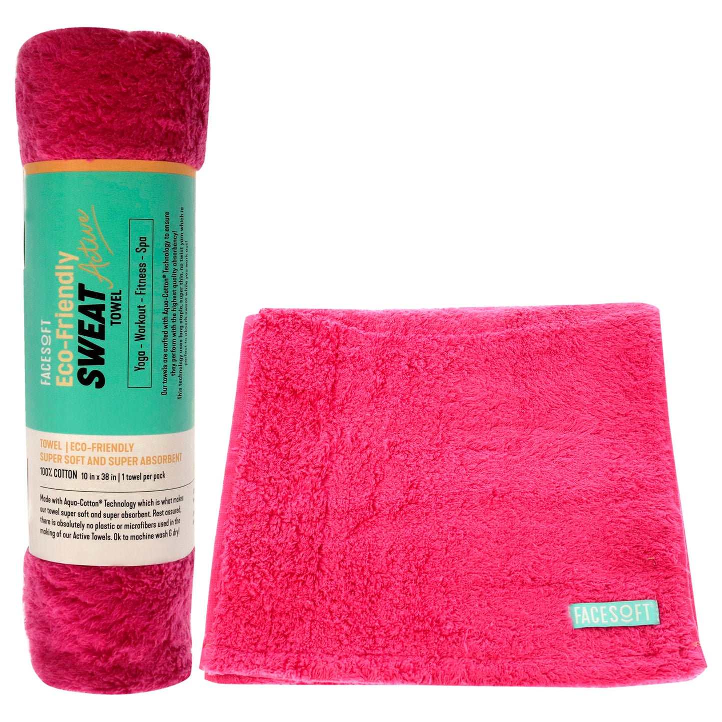 Facesoft Eco Sweat Active Towel - Aqua