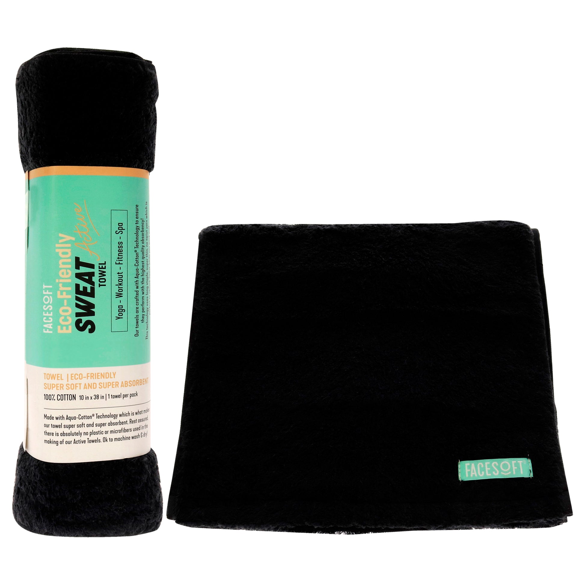 Facesoft Eco Sweat Active Towel - Aqua