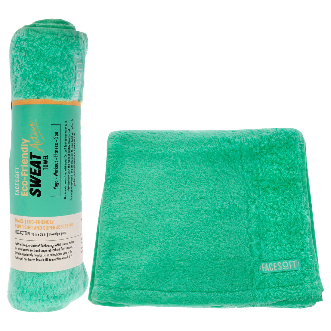 Facesoft Eco Sweat Active Towel - Aqua
