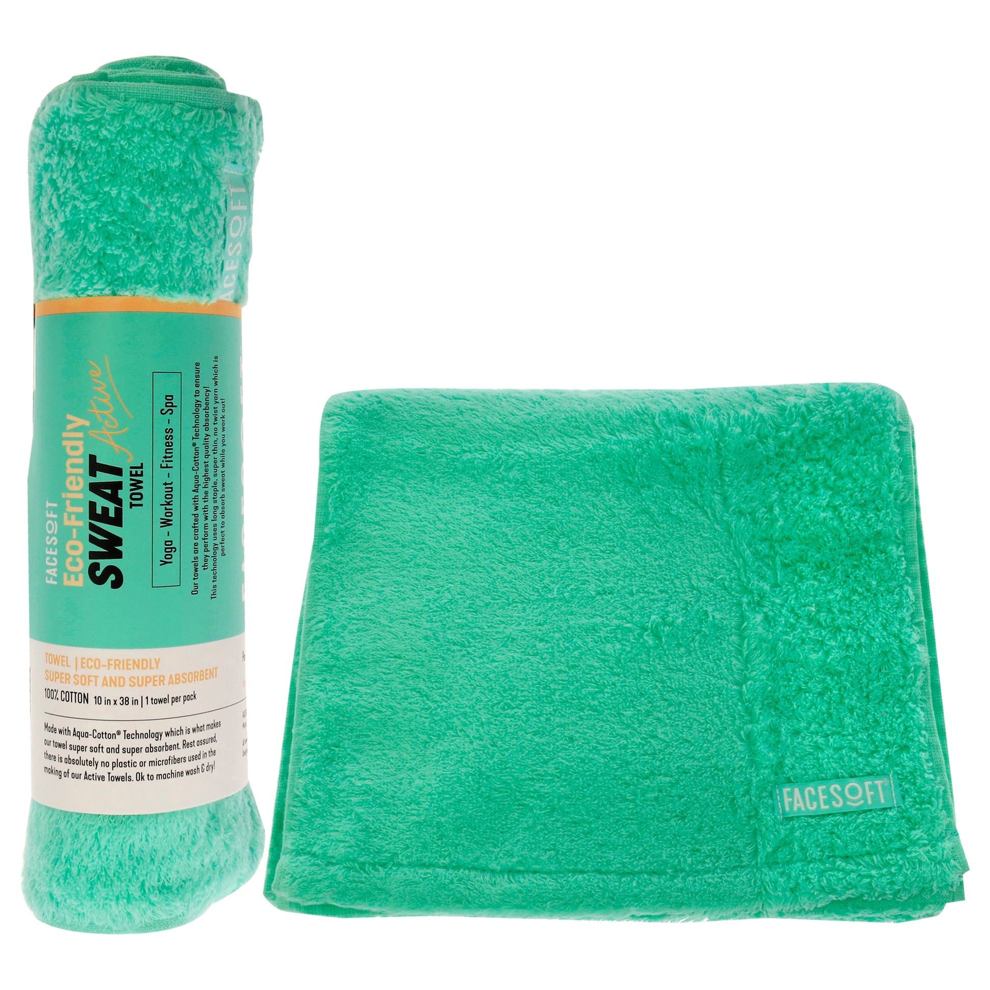 Facesoft Eco Sweat Active Towel - Aqua