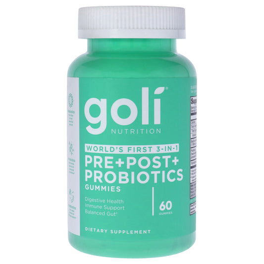 Pre Plus Post Plus Probiotics Gummies by Goli for Unisex - 60 Count Dietary Supplement