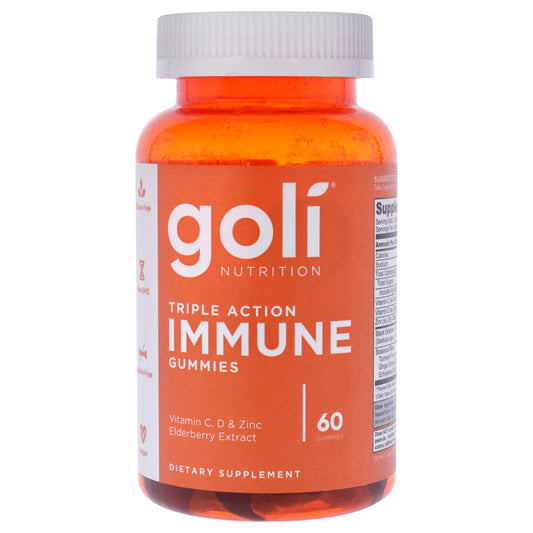 Triple Action Immune Gummies by Goli for Unisex - 60 Count Dietary Supplement