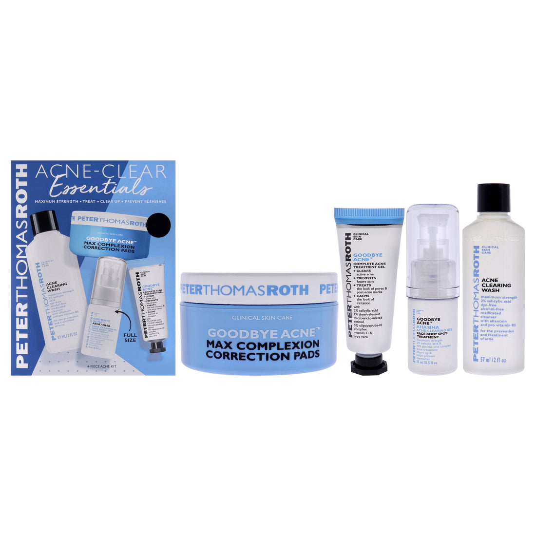 Acne-Clear Essentials Kit by Peter Thomas Roth for Unisex - 4 Pc