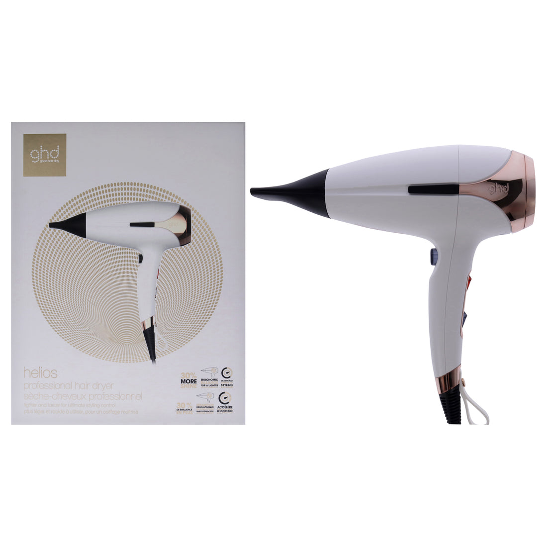 Helios 1875W Advanced Professional Hair Dryer - White by GHD for Women - 1 Pc Hair Dryer