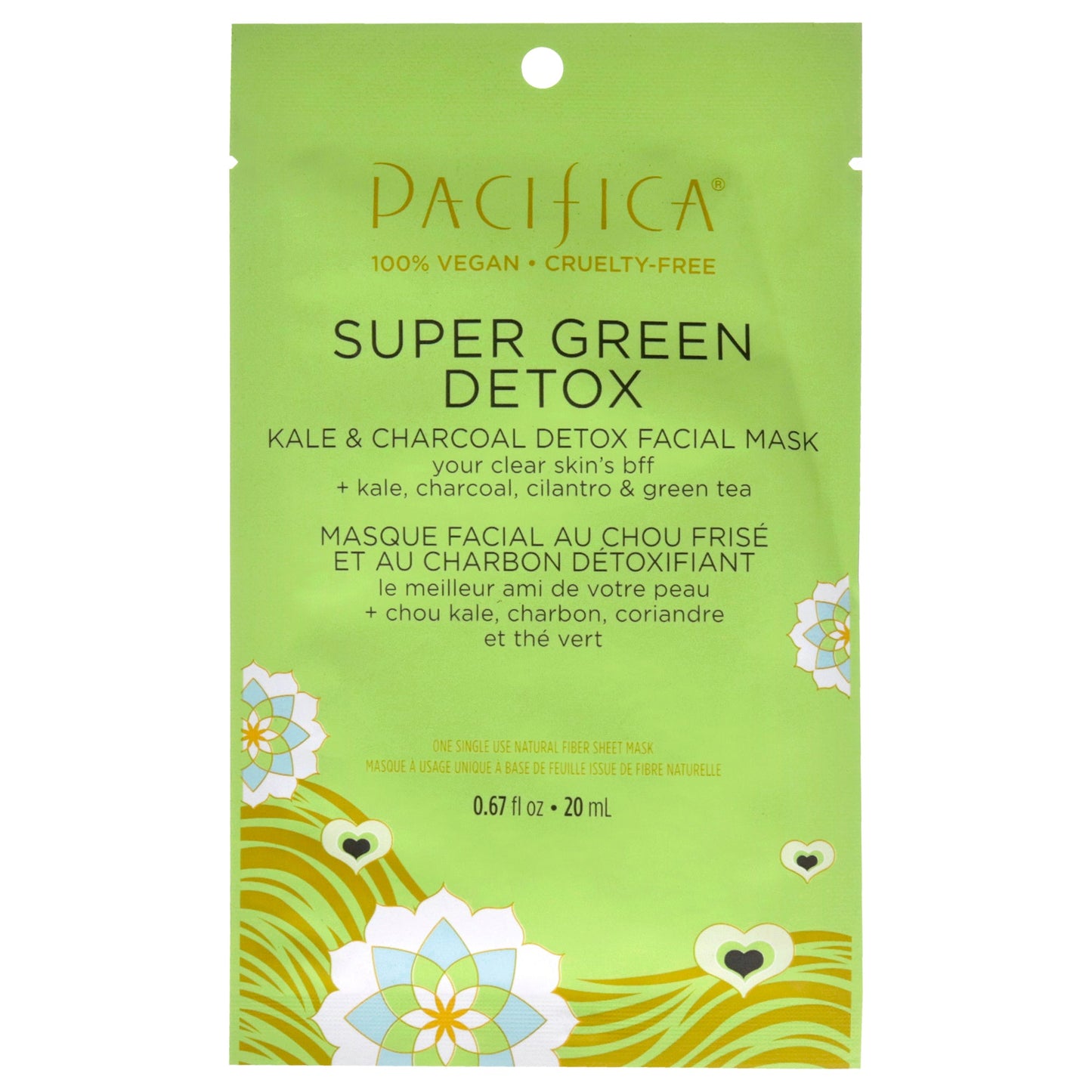 Super Green Detox Kale and Charcoal Detox Facial Mask