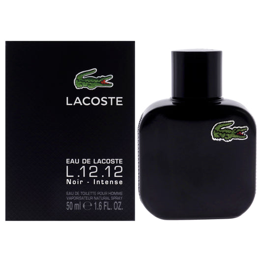 Eau De Lactoste L.12.12 - Noir - Intense by Lacoste for Men - 1.6 oz EDT Spray