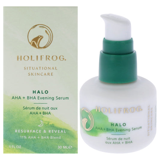 Halo AHA Plus BHA Evening Serum by HoliFrog for Women - 1 oz Serum
