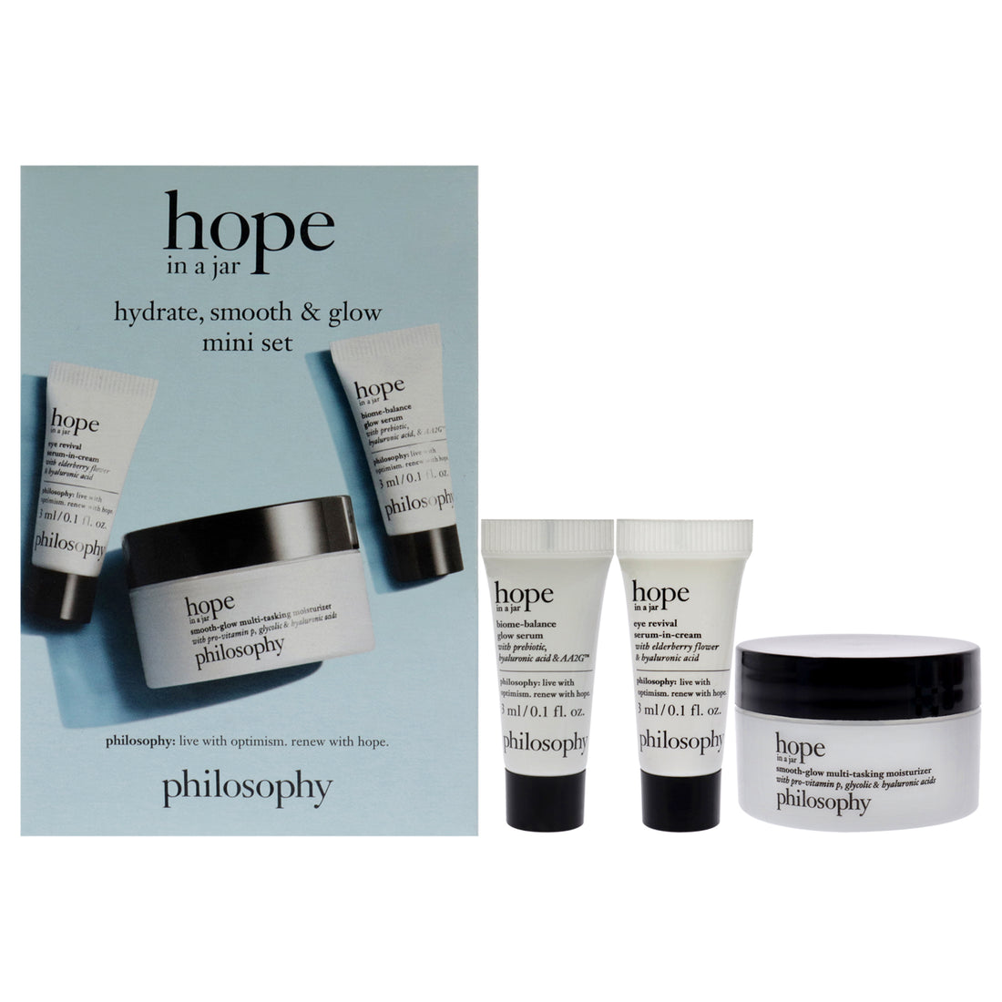 Hope In A Jar Hydrate Smooth and Glow Mini Set
