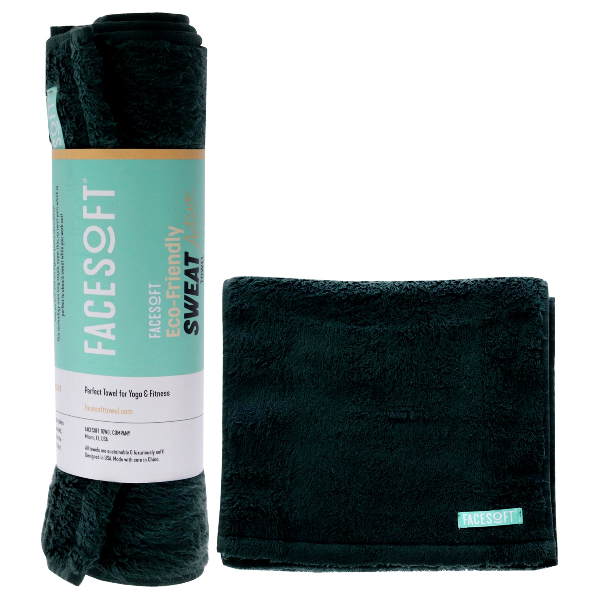 Facesoft Eco Sweat Active Towel - Aqua