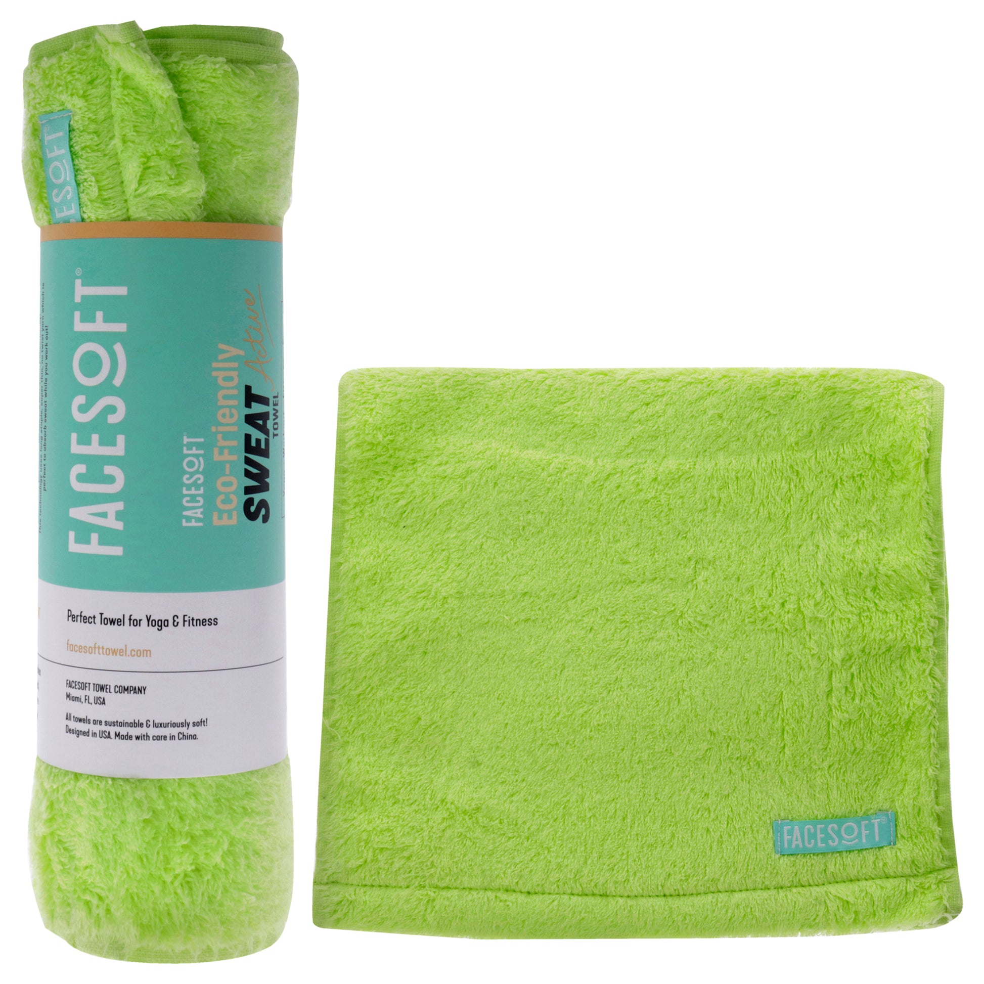 Facesoft Eco Sweat Active Towel - Aqua