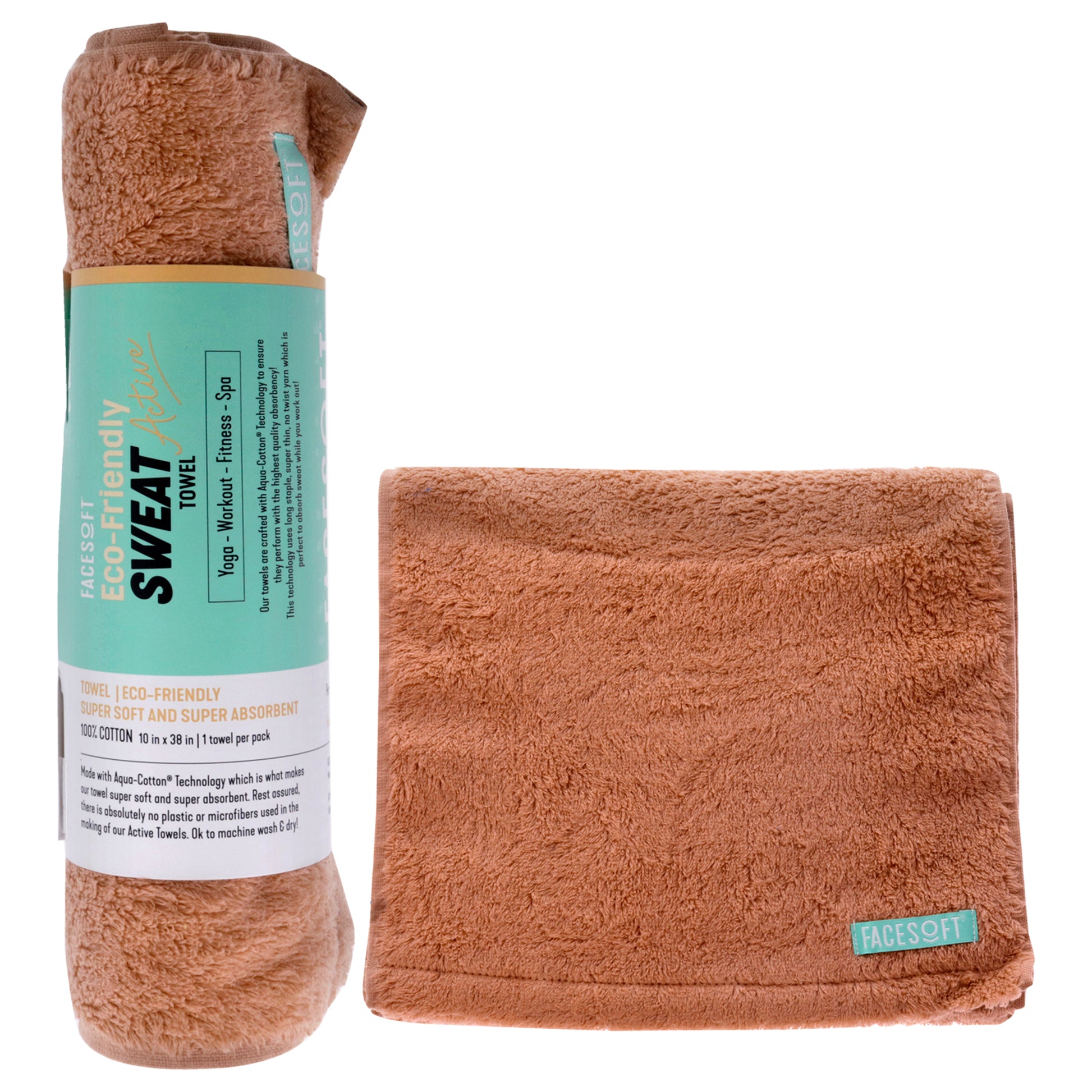 Facesoft Eco Sweat Active Towel - Aqua