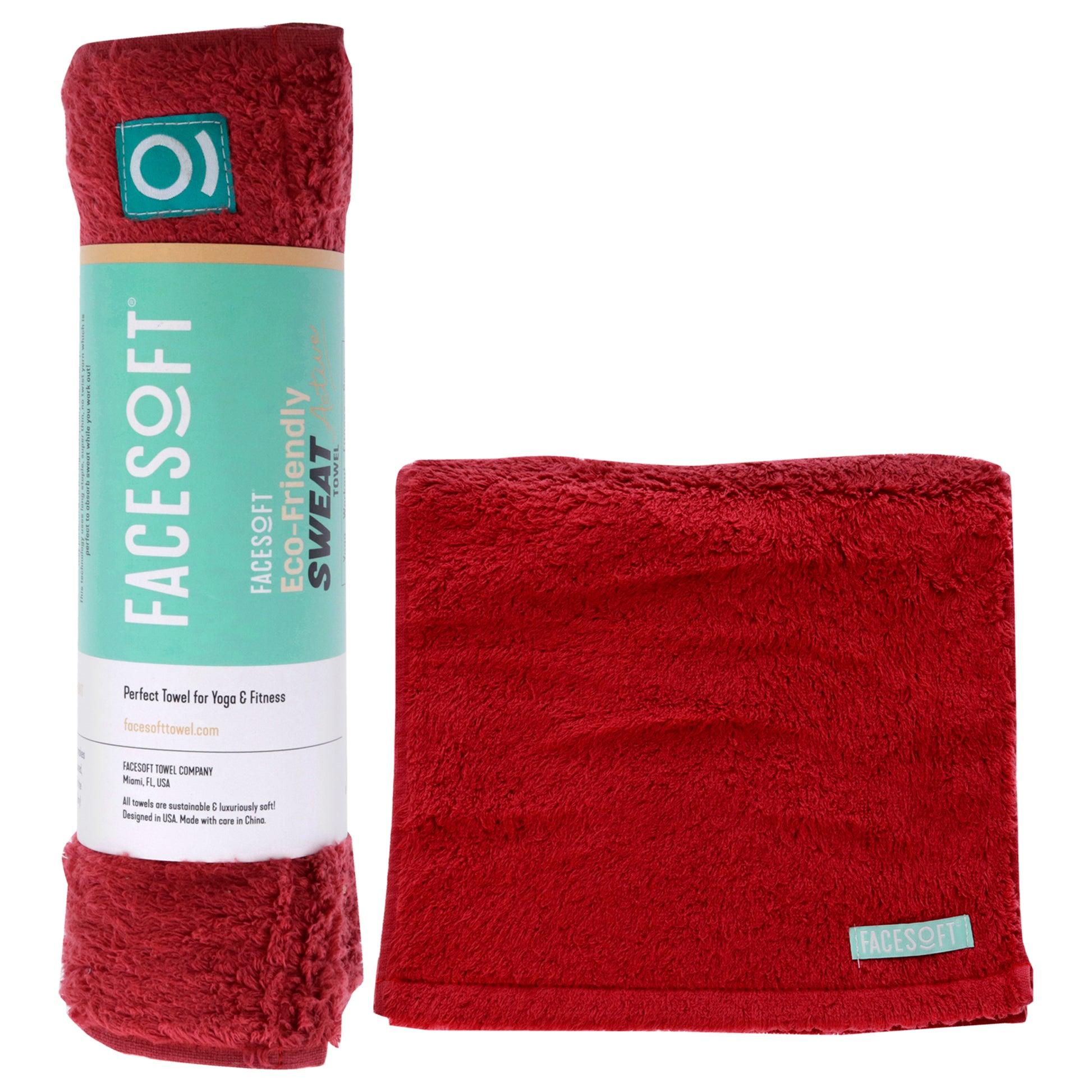 Facesoft Eco Sweat Active Towel - Aqua