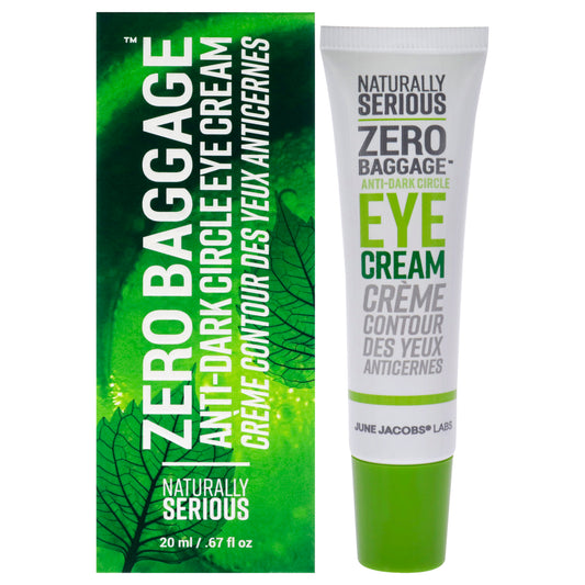Zero Baggage Anti-Dark Circle Eye Cream by Naturally Serious for Unisex - 0.67 oz Eye Cream