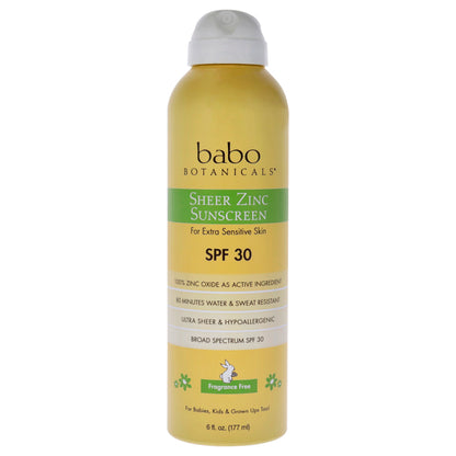 Sheer Zinc Sunscreen Spray SPF 30