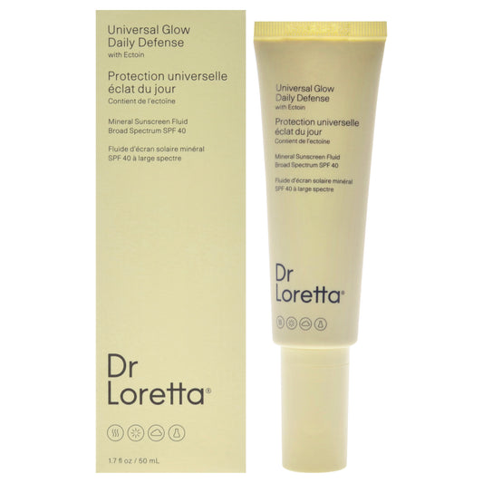 Universal Glow Daily Defense Mineral Sunscreen Fluid SPF 40 by Dr. Loretta for Women - 1.7 oz Sunscreen
