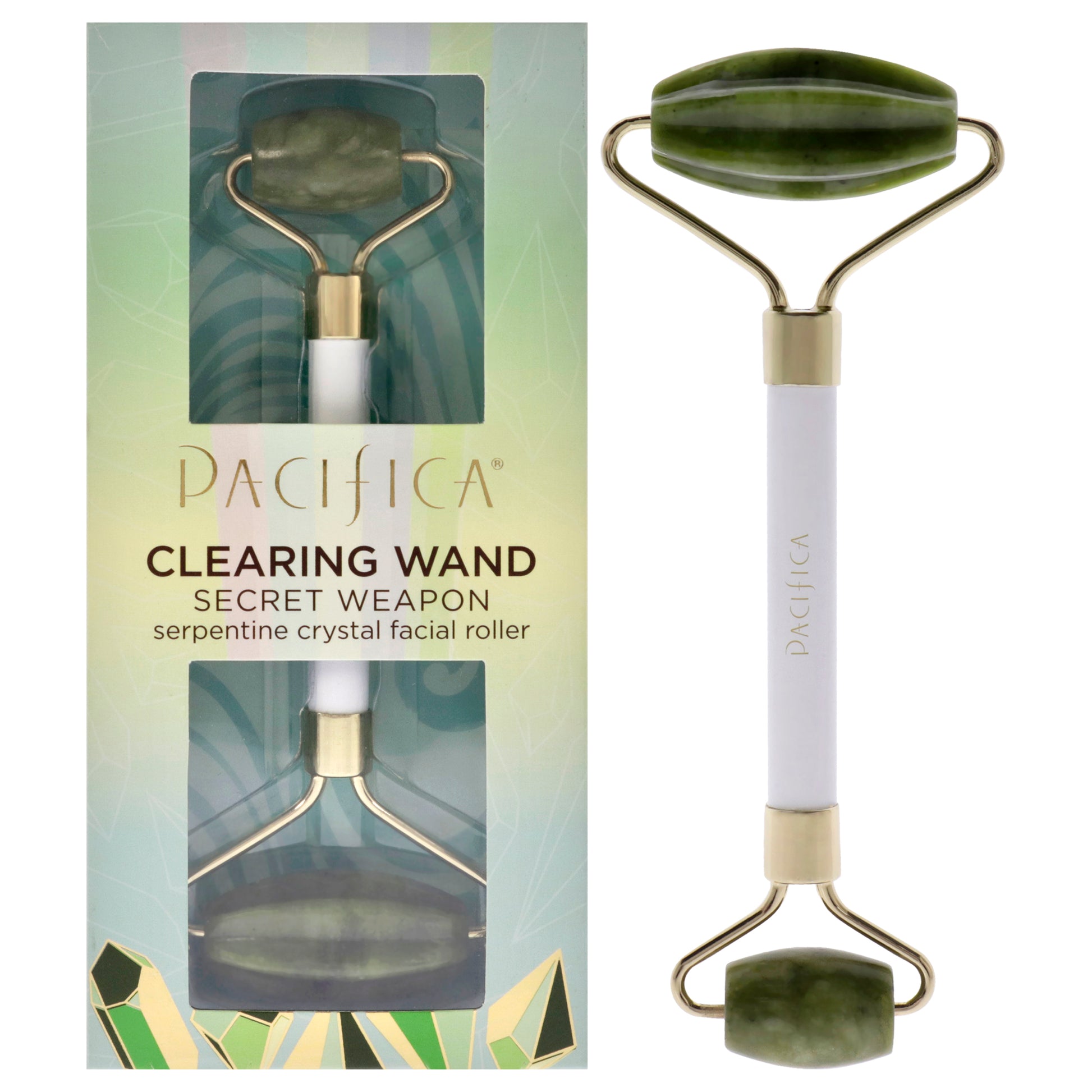 Clearing Wand Serpentine Crystal Facial Roller