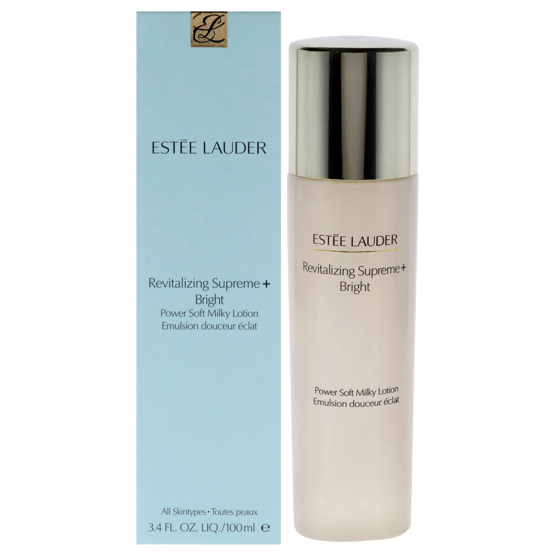 Revitalizing Supreme Plus Bright Moisturizer Power Soft Milky Lotion by Estee Lauder for Women - 3.4 oz Lotion