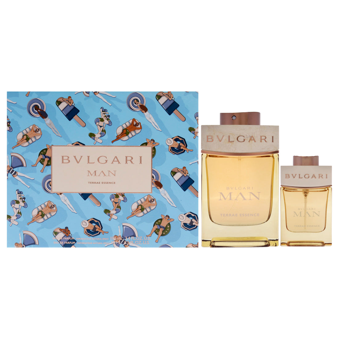 Bvlgari Man Terrae Essence by Bvlgari for Men - 2 Pc Gift Set 3.4oz EDP Spray, 0.5oz EDP Spray