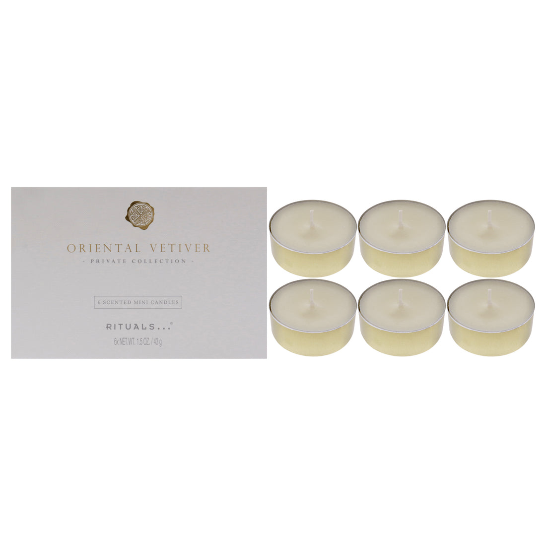 Oriental Vetiver Scented Mini Candles by Rituals for Unisex - 6 x 1.5 oz Candle