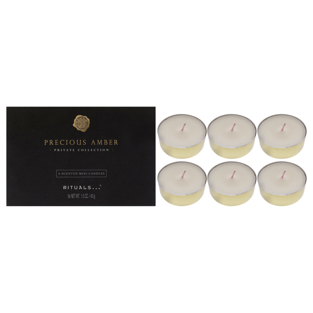 Precious Amber Scented Mini Candles by Rituals for Unisex - 6 x 1.5 oz Candle