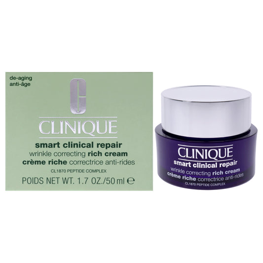 Smart Clinical Repair Wrinkle Correcting Rich Cream by Clinique for Women - 1.7 oz Cream