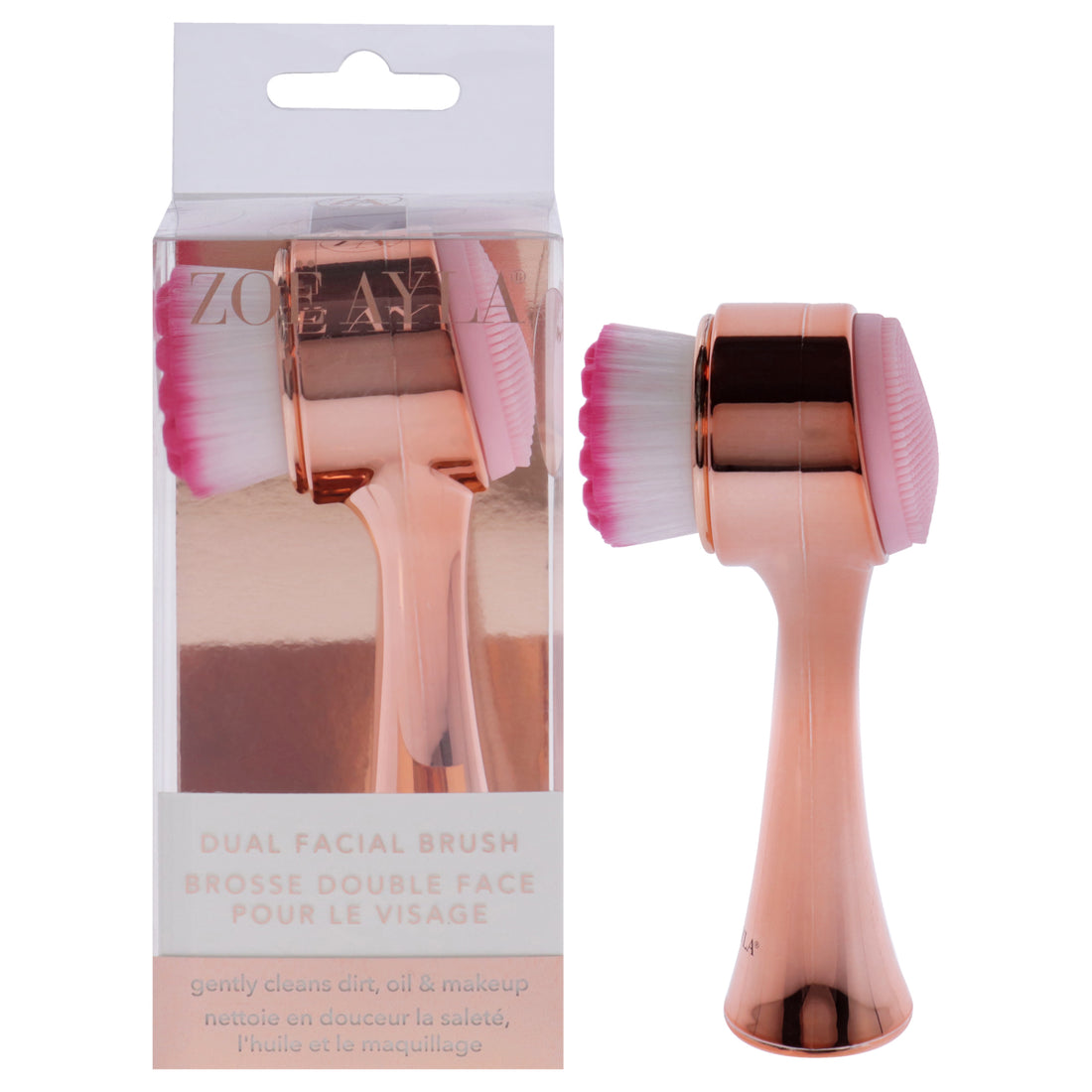 Dual Facial Cleansing Brush - Rosegold