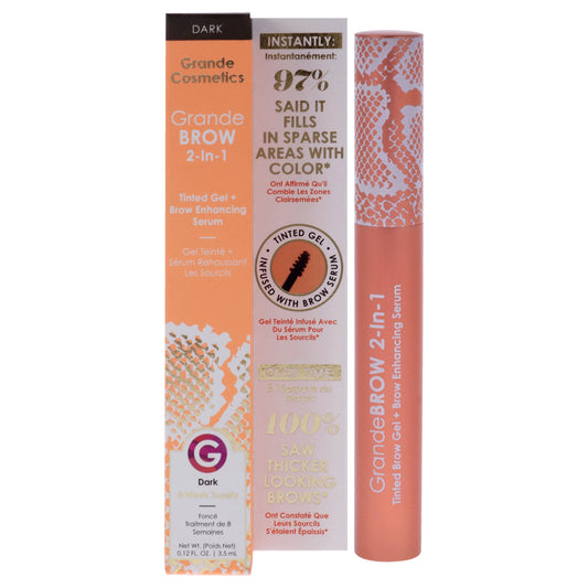 Grande Cosmetics GrandeBROW 2-In-1 Tinted Brow Gel plus Brow Enhancing Serum