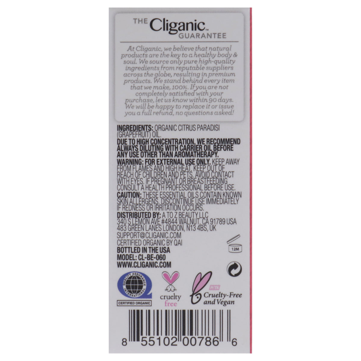 Organic Pink Grapefruit Oil