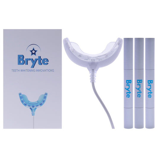 Wired Led Teeth Whitening Kit by Bryte - 3 Teeth Whitening Gel Pens, Wired Smartphone Whitening Mouthpiece,