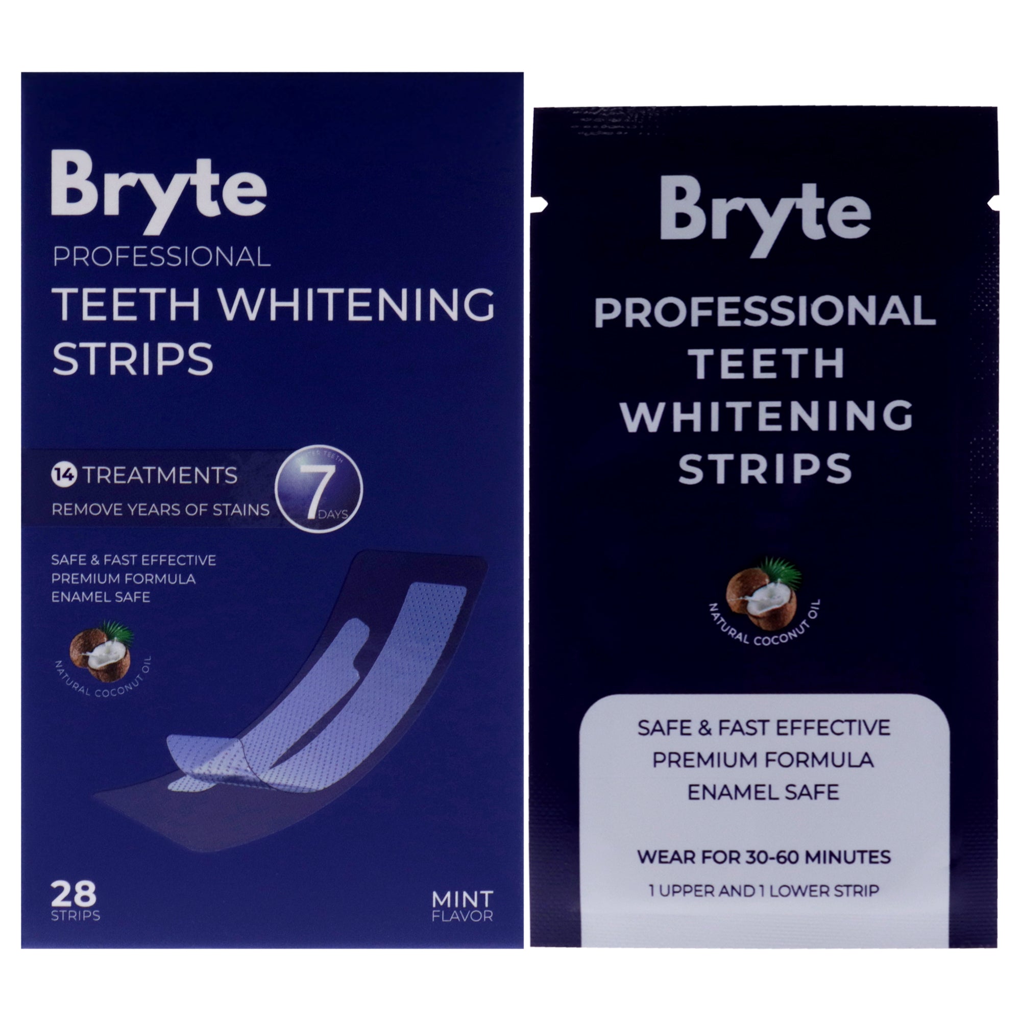 Professional Whitening Strips by Bryte - 28 Strips / 14 Treatments